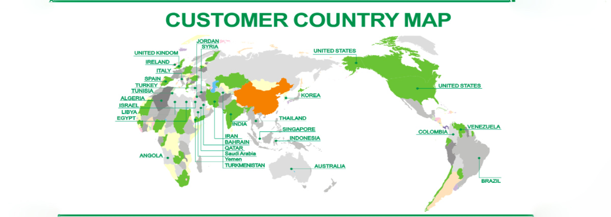 Customer country map